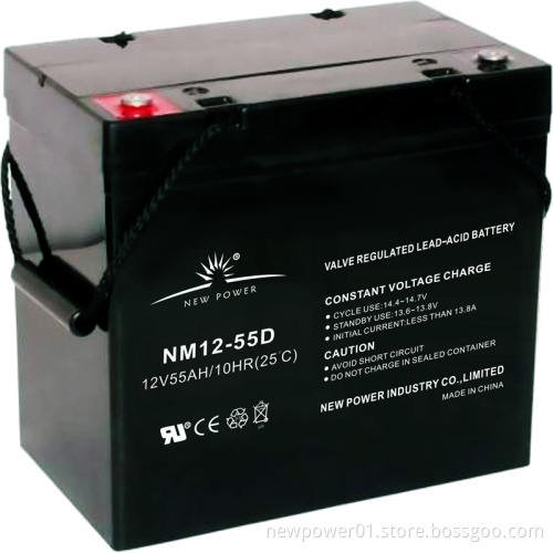 12V55ah Deep Cycle Sealed Lead Acid Battery (NM12-55D)